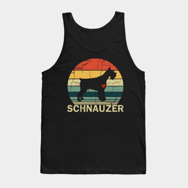 Vintage Schnauzer Dog Lover Tank Top by chung bit